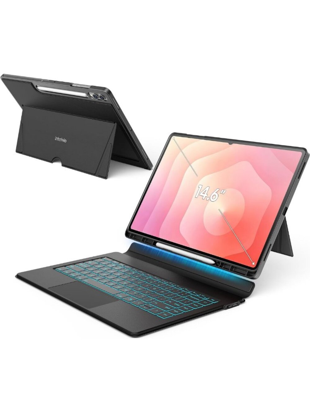Detachable Magnetic Keyboard Case for Galaxy Tab S11/S10/S9/S8 Ultra, 14.6